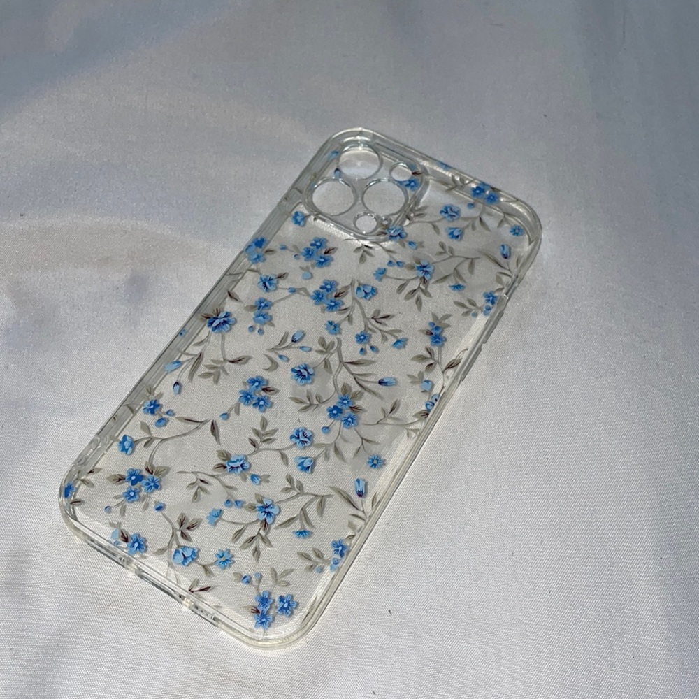 blue flower phone case